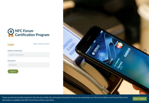 
                            3. Apply for Certification or Login - NFC Forum | NFC Forum