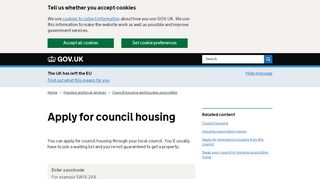 
                            7. Apply for council housing - GOV.UK