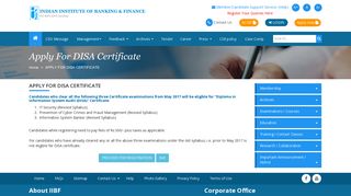 
                            12. Apply For DISA Certificate - IIBF