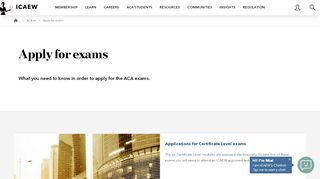 
                            10. Apply for exams | For current ACA students | ICAEW - ICAEW.com