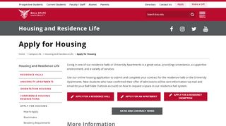 
                            12. Apply for Housing | Ball State University