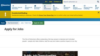 
                            5. Apply for Jobs :: City of Edmonton