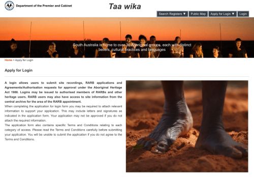 
                            10. Apply for Login - Taa wika - Cultural Heritage Database and Register