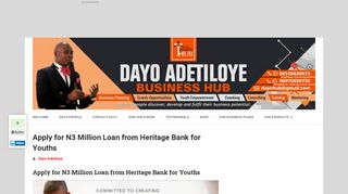 
                            6. Apply for N3 Million Loan from Heritage Bank for Youths