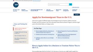 
                            13. Apply for Nonimmigrant Visas to the U.S. | USAGov