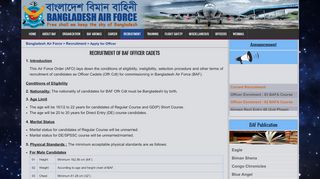 
                            12. Apply for Officer – Bangladesh Air Force