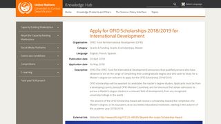 
                            10. Apply for OFID Scholarships 2018/2019 for International ...