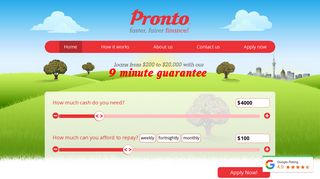 
                            6. Apply for Online Loans at Pronto Finance – 9 Minute Guarantee!