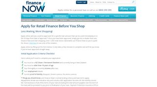 
                            7. Apply for Pre-approved Retail Finance online | Finance Now