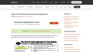 
                            9. Apply for Scholarship at scholarships.gov.in | WBXPress