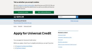 
                            5. Apply for Universal Credit - GOV.UK