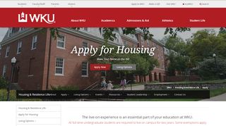 
                            11. Apply for WKU Housing | Western Kentucky University