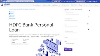 
                            9. Apply HDFC Bank Personal Loan 2019 - Cheapest & Lowest Interest ...