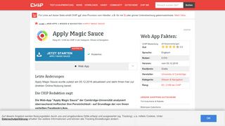
                            4. Apply Magic Sauce - Web-App - CHIP