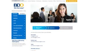 
                            3. Apply Now | BDO Unibank, Inc.