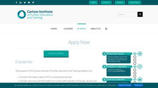 
                            2. Apply Now - Carlow Institute of Further Education and Training
