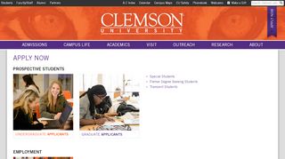 
                            10. Apply Now | Clemson University, South Carolina
