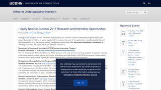 
                            12. • Apply Now for Summer 2017 Research and Internship Opportunities ...
