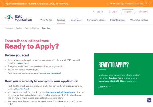 
                            9. Apply Now - Rata Foundation
