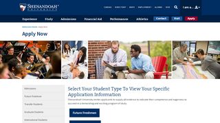 
                            3. Apply Now | Shenandoah University | Admissions