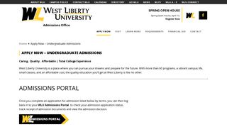 
                            8. Apply Now - Undergraduate Admissions - West Liberty University