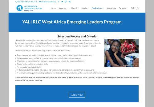 
                            1. Apply Now | YALI RLC West Africa
