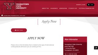 
                            5. Apply Now | Youngstown State University - YSU.edu