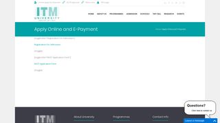 
                            7. Apply Online and E-Payment - ITM University Gwalior