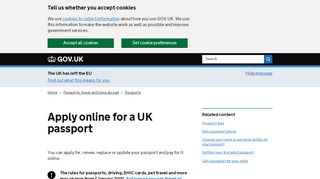 
                            2. Apply online for a UK passport - GOV.UK