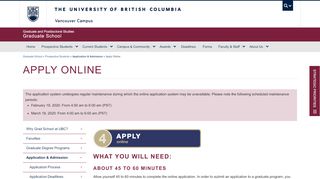
                            12. Apply Online - Graduate School - University of British Columbia ...