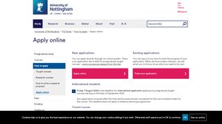 
                            11. Apply online - The University of Nottingham