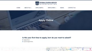 
                            3. Apply Online - Universal Staffing Services Inc.