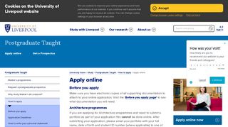 
                            9. Apply online - University of Liverpool