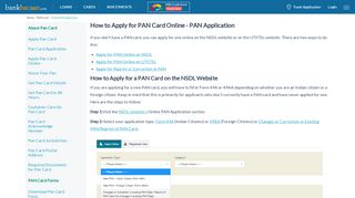 
                            13. Apply Pan Card Online [2018]- at NSDL & UTIITSL Site - BankBazaar