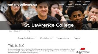 
                            11. Apply St. Lawrence College Programs at ontariocolleges.ca ...