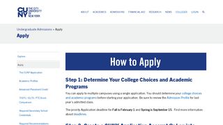 
                            7. Apply – The City University of New York
