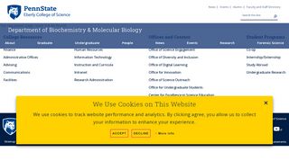 
                            9. Apply to BMMB — Penn State University Biochemistry and ...