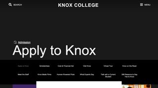 
                            6. Apply to Knox - Admission - Knox College