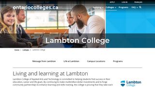 
                            5. Apply to Lambton College Programs at ontariocolleges.ca ...