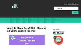 
                            13. Apply to Magic Ears - Become an Online English Teacher - DigiNo