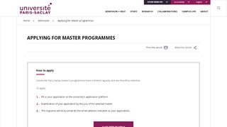 
                            4. Apply to Master programs | Université Paris Saclay