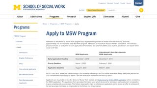 
                            3. Apply to MSW Program | University of Michigan School of ...
