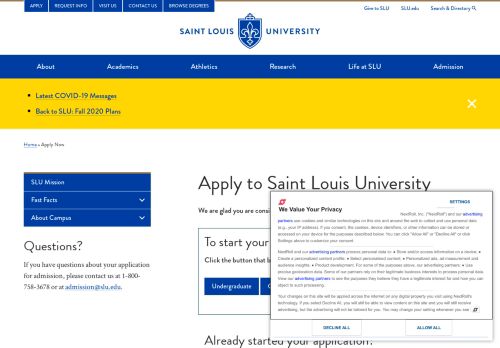 
                            11. Apply to SLU : SLU - Saint Louis University