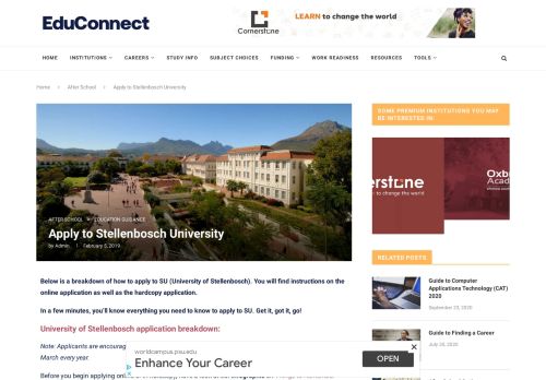 
                            8. Apply to SU (University of Stellenbosch) | ONLINE | EduConnect