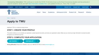 
                            2. Apply to TWU | Trinity Western University