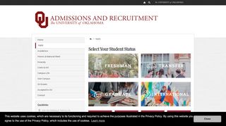 
                            2. Apply - University of Oklahoma