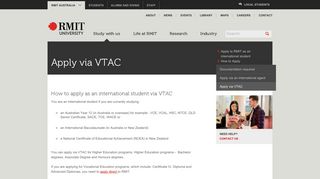 
                            12. Apply via VTAC - RMIT University