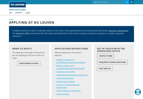 
                            12. Applying at KU Leuven – Applications