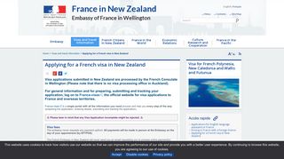 
                            11. Applying for a French visa in New Zealand - La France en Nouvelle ...