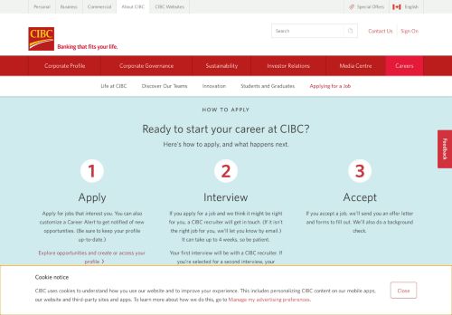 
                            5. Applying for a Job | Careers | CIBC